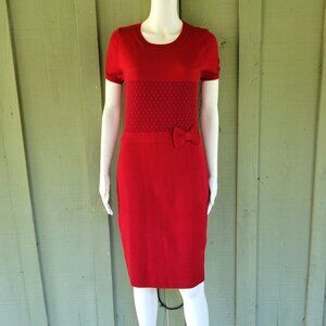 NWT RELISHED Red Knit Sheath Dress Small please read description